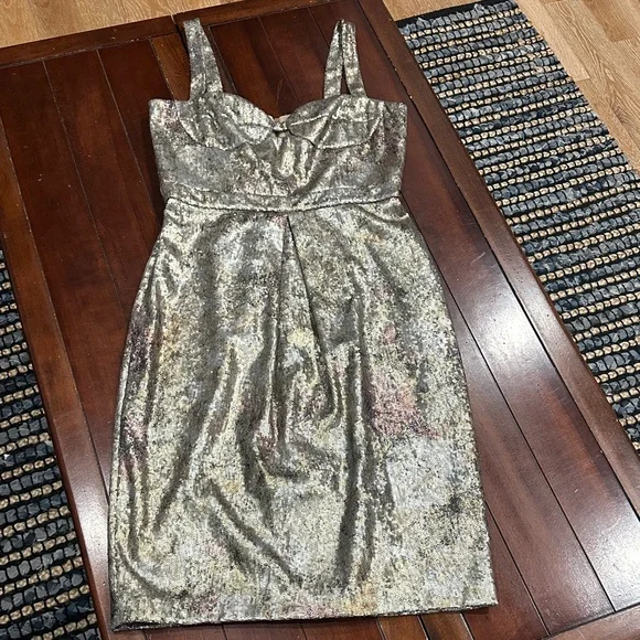 Burberry Metallic Mini Dress - Picture 1 of 16